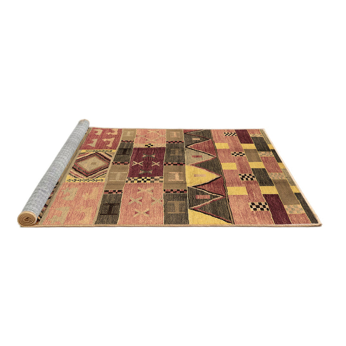 Sideview of Machine Washable Oriental Brown Industrial Rug, wshurb1181brn