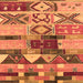 Square Oriental Orange Industrial Rug, urb1181org