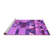 Sideview of Machine Washable Oriental Purple Industrial Area Rugs, wshurb1181pur