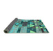 Sideview of Oriental Turquoise Industrial Rug, urb1181turq