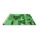 Sideview of Machine Washable Oriental Emerald Green Industrial Area Rugs, wshurb1181emgrn