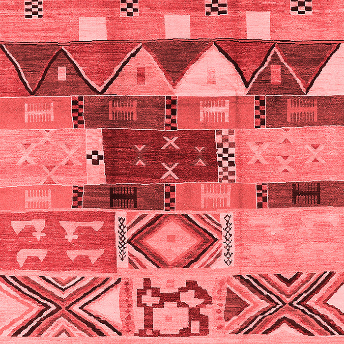Machine Washable Oriental Red Industrial Rug, wshurb1181red