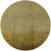 Round Mid-Century Modern Caramel Brown Oriental Rug, urb1182