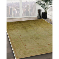 Mid-Century Modern Caramel Brown Oriental Rug, urb1182