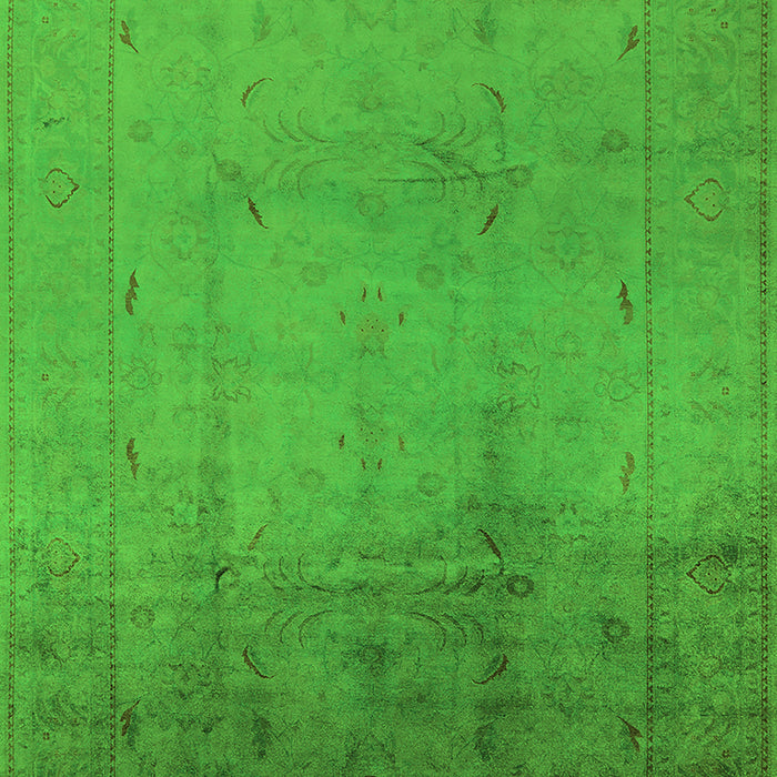 Machine Washable Oriental Green Traditional Area Rugs, wshurb1182grn