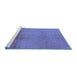 Sideview of Machine Washable Oriental Blue Traditional Rug, wshurb1182blu