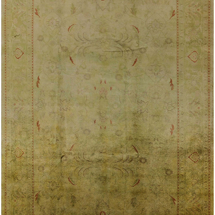 Mid-Century Modern Caramel Brown Oriental Rug, urb1182