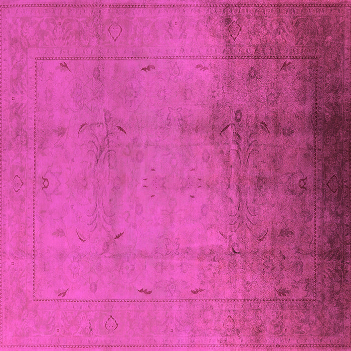 Square Oriental Pink Traditional Rug, urb1182pnk