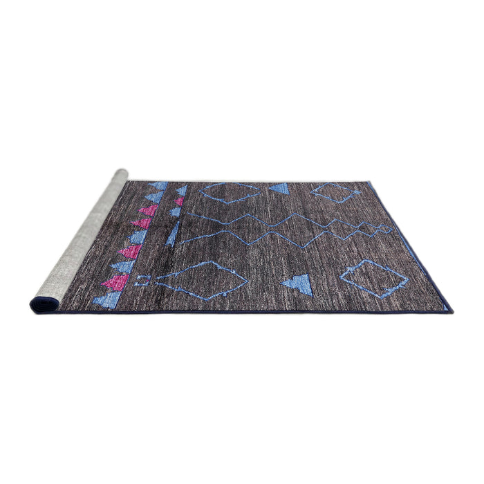 Sideview of Machine Washable Industrial Modern Plum Purple Rug, wshurb1183