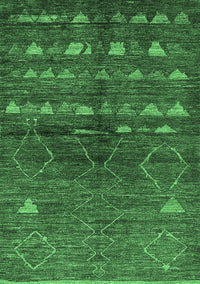 Solid Emerald Green Modern Rug, urb1183emgrn