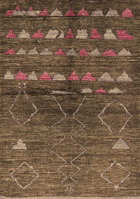 Solid Brown Modern Rug, urb1183brn