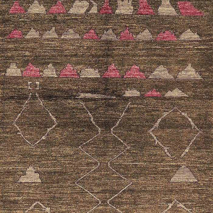 Solid Brown Modern Rug, urb1183brn