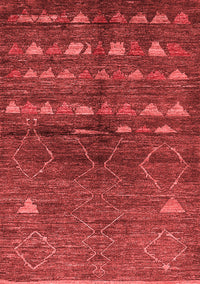 Solid Red Modern Rug, urb1183red