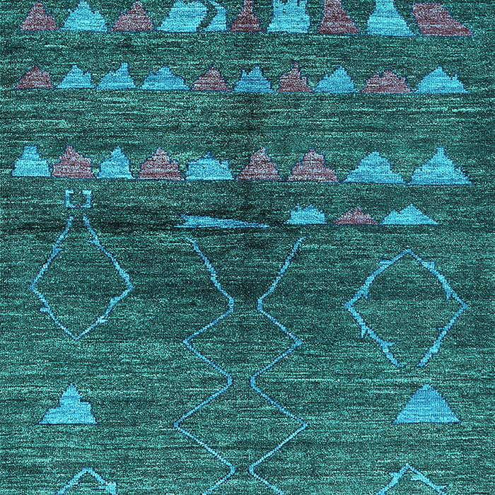 Machine Washable Solid Turquoise Modern Area Rugs, wshurb1183turq