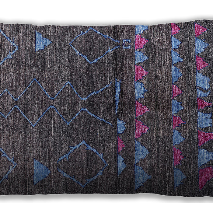 Mid-Century Modern Urban Plum Purple Lumbar Throw Pillow, 13 inch by 19 inch, lburb1183