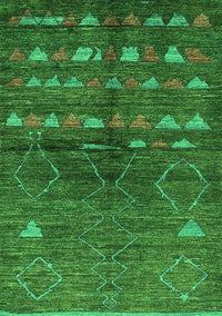 Solid Green Modern Rug, urb1183grn