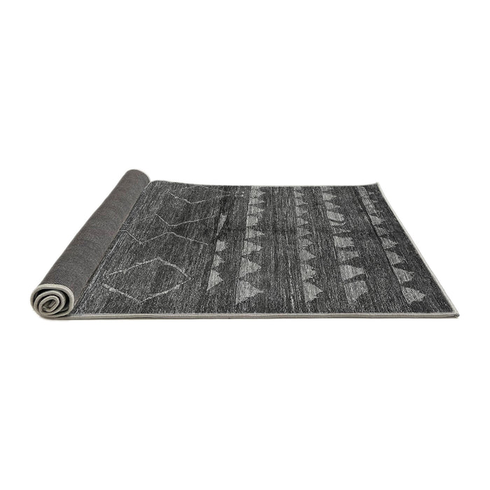Sideview of Solid Gray Modern Rug, urb1183gry