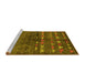 Sideview of Machine Washable Solid Yellow Modern Rug, wshurb1183yw