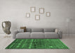 Machine Washable Solid Emerald Green Modern Area Rugs in a Living Room,, wshurb1183emgrn