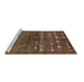 Sideview of Machine Washable Solid Brown Modern Rug, wshurb1183brn