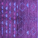 Square Machine Washable Solid Purple Modern Area Rugs, wshurb1183pur