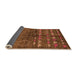 Sideview of Solid Orange Modern Rug, urb1183org