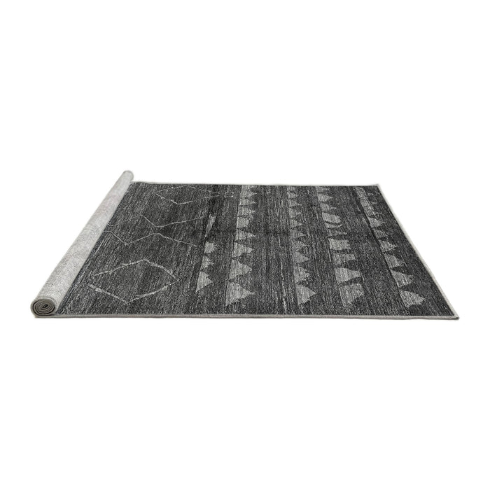 Sideview of Machine Washable Solid Gray Modern Rug, wshurb1183gry