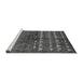 Sideview of Machine Washable Solid Gray Modern Rug, wshurb1183gry