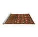 Sideview of Machine Washable Solid Orange Modern Area Rugs, wshurb1183org