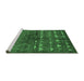 Sideview of Machine Washable Solid Emerald Green Modern Area Rugs, wshurb1183emgrn