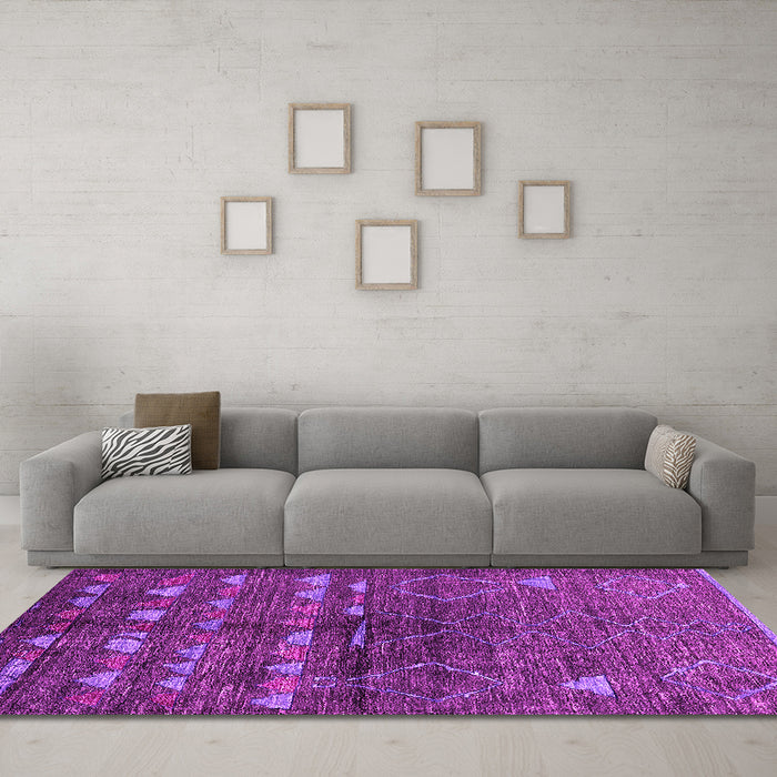 Machine Washable Solid Pink Modern Rug in a Living Room, wshurb1183pnk