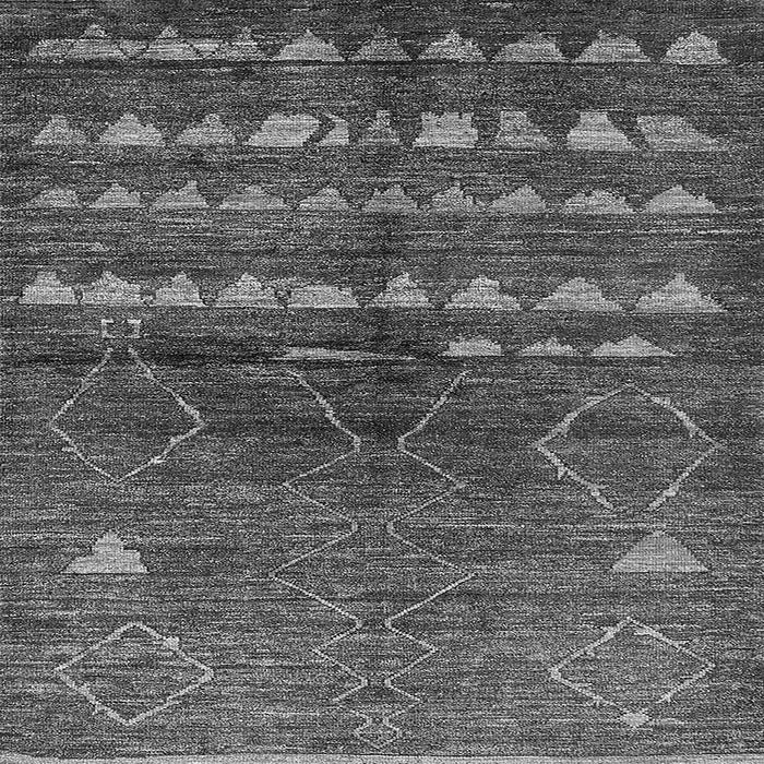 Square Machine Washable Solid Gray Modern Rug, wshurb1183gry