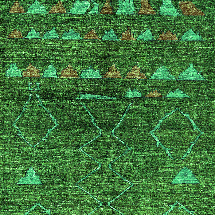 Machine Washable Solid Green Modern Area Rugs, wshurb1183grn