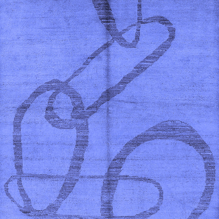 Machine Washable Oriental Blue Industrial Rug, wshurb1184blu