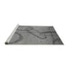 Sideview of Machine Washable Oriental Gray Industrial Rug, wshurb1184gry