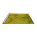 Sideview of Machine Washable Oriental Yellow Industrial Rug, wshurb1184yw