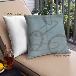 Front View of Mid-Century Modern Urban Square Blue Throw Pillow, 18 inch by 18 inch, pwurb1184