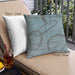 Front View of Mid-Century Modern Urban Square Blue Throw Pillow, 18 inch by 18 inch, pwurb1184