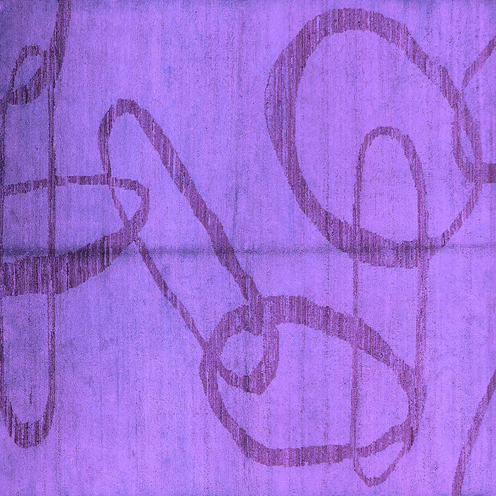 Square Machine Washable Oriental Purple Industrial Area Rugs, wshurb1184pur