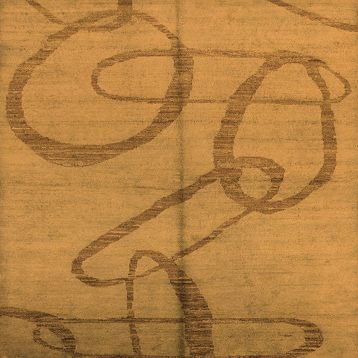 Square Oriental Orange Industrial Rug, urb1184org