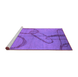 Sideview of Machine Washable Oriental Purple Industrial Area Rugs, wshurb1184pur