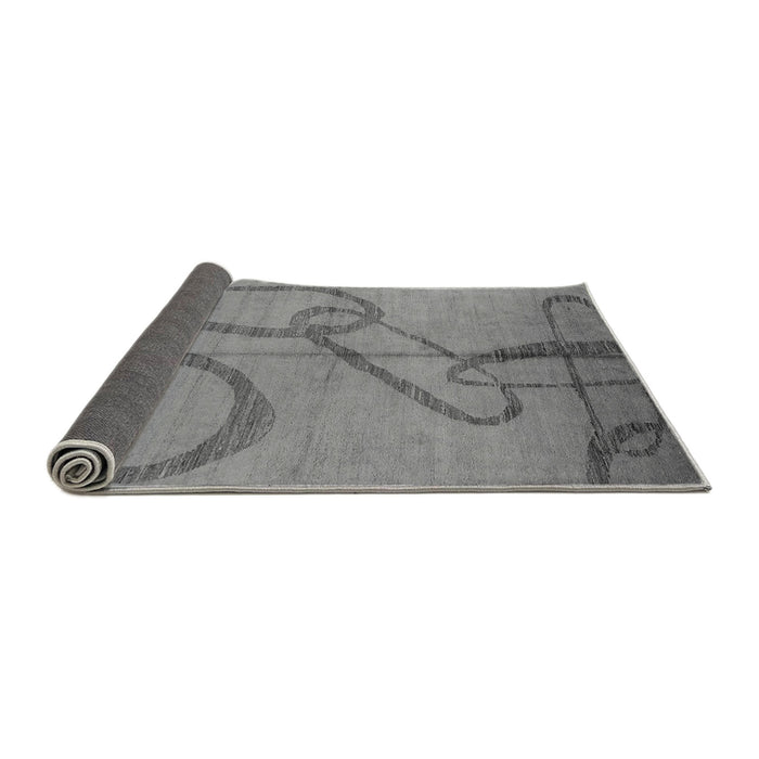 Sideview of Oriental Gray Industrial Rug, urb1184gry