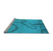 Sideview of Machine Washable Oriental Light Blue Industrial Rug, wshurb1184lblu