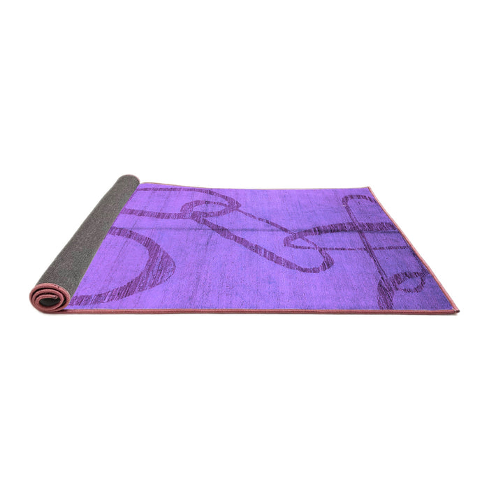 Sideview of Oriental Purple Industrial Rug, urb1184pur