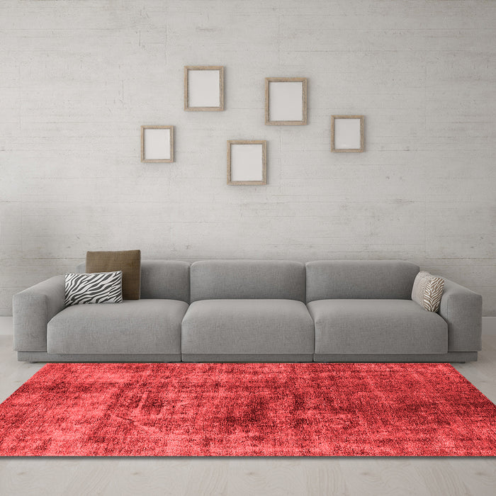 Modern Red Washable Rugs