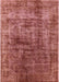 Machine Washable Industrial Modern Red Rug, wshurb1185