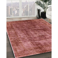 Mid-Century Modern Red Solid Rug, urb1185