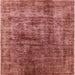 Square Mid-Century Modern Red Solid Rug, urb1185