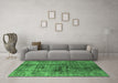 Machine Washable Solid Emerald Green Modern Area Rugs in a Living Room,, wshurb1185emgrn