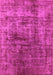 Machine Washable Solid Pink Modern Rug, wshurb1185pnk